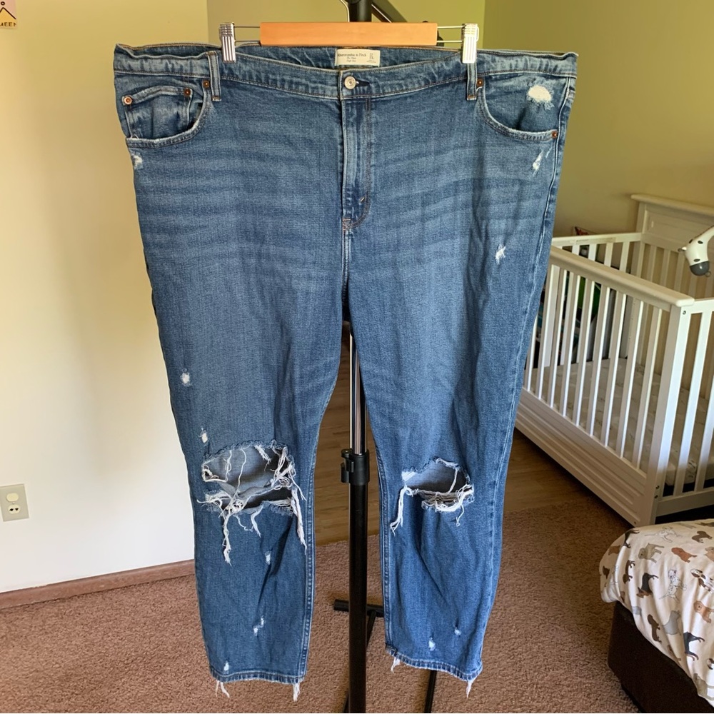 Abercrombie & Fitch The Mom Jean High Rise Plus Size 37 24